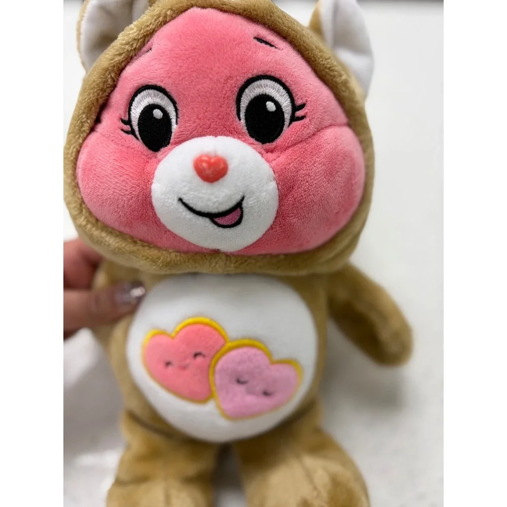 Care Bears Love-a-Lot Bear Plush in Squirrel Costume Pink Brown Stuffed Animal - Picture 3 of 4